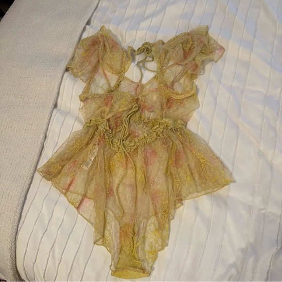 Free People yellow teddy sz S - Picture 3 of 3